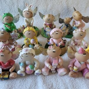 Russ Berrie Multicolor Angel Figurines Set